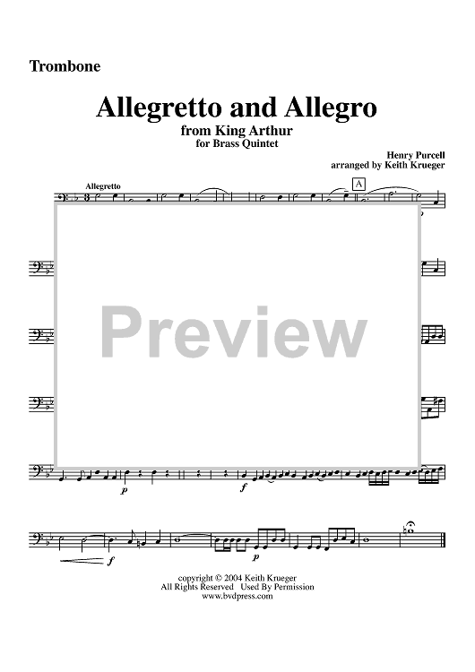 Allegretto and Allegro - Trombone