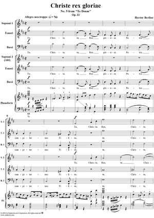 "Christe, rex gloriae", from "Te Deum" (Op. 22, H118)