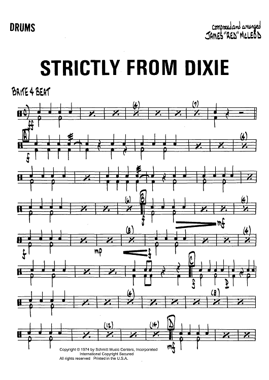 Strictly From Dixie - Drums