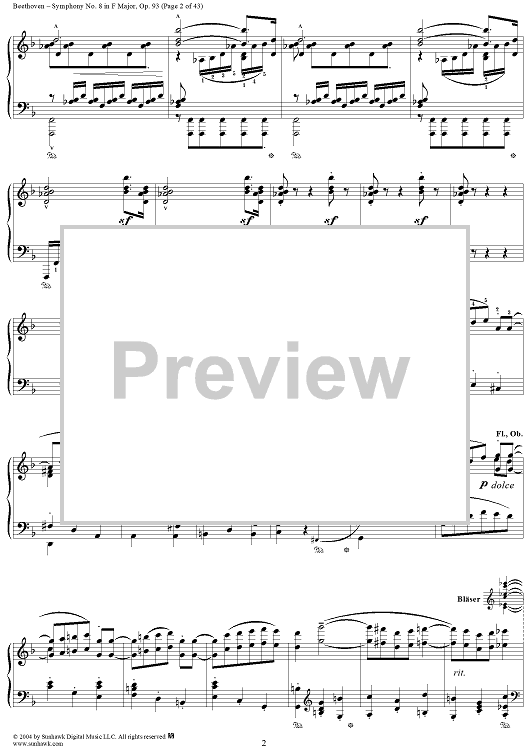 Symphony No. 8 in F Major, Op. 93 Symphony No. 8 in F Major, Op. 93