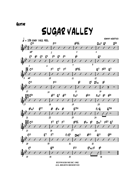 Sugar Valley - Guitar