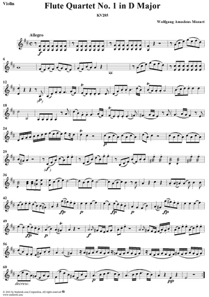 Flute Quartet No. 1 - Violin