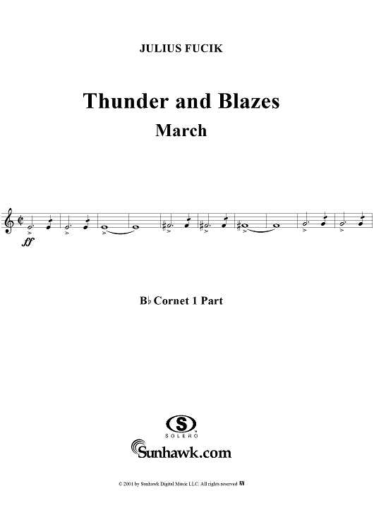 Thunder and Blazes March (Entry of the Gladiators) - Cornet 1