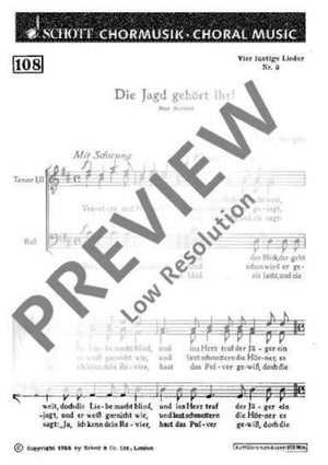 Vier lustige Lieder - Choral Score