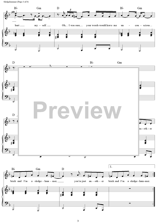 Sledgehammer" Sheet Music by Rihanna for Piano/Vocal/Chords Sheet