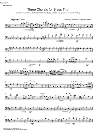 3 Chorals - Trombone