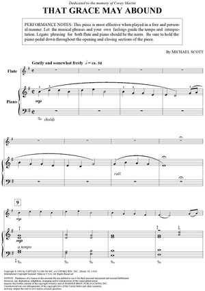 That Grace May Abound - Piano Score