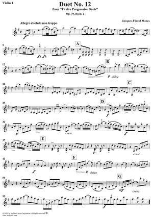 Duet No. 12 - Violin 1