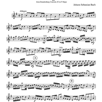Allegro - from Brandenburg Concerto #2 in F Major - Part 2 Clarinet in Bb
