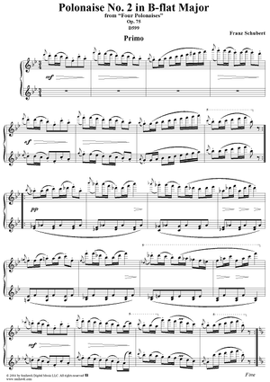 Polonaise No. 2 in B-flat Major from "Four Polonaises", Op. 75