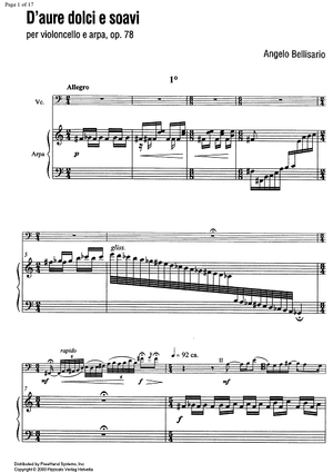 D'aure dolci e soavi Op.78 - Score