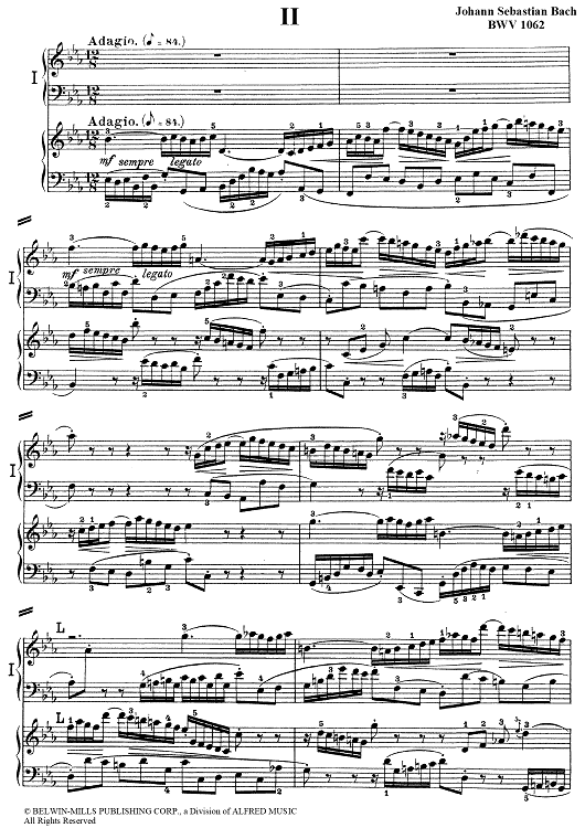 Concerto for Two Pianos in C Minor, BWV1062 - 2nd Movement
