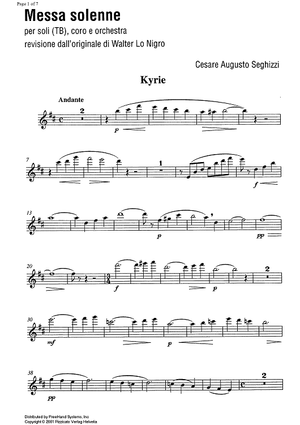 Messe solenne [set of parts] - Flute