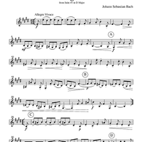 Gigue - from Suite #3 in D Major - Part 4 Bass Clarinet in Bb