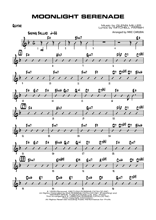 Moonlight Serenade - Guitar