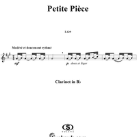 Petite Pièce - Clarinet - Clarinet in B-flat
