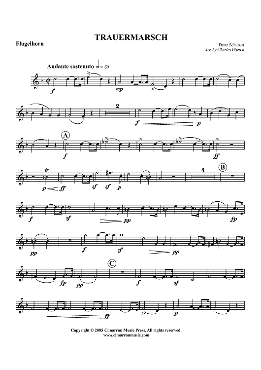 Trauermarsche, Op. 55 - Flugelhorn