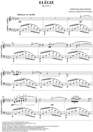 Elégie, Op. 3, No. 1
