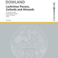 Lachrimae Pavans, Galiards and Almands - Performing Score