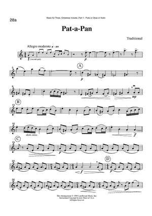 Pat-a-Pan - Part 1 Flute, Oboe or Violin
