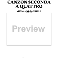 Canzon Seconda a Quattro for Tuba/Euphonium Quartet - Score
