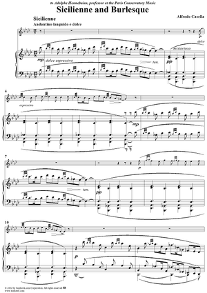 Sicilienne and Burlesque - Piano Score