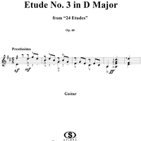 Etude No. 3 in D major - From "24 Etudes"  Op. 48