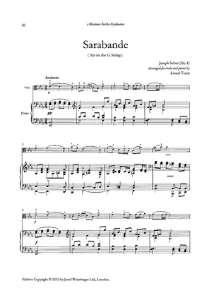 Sarabande (Air on the G String) - Piano Accompaniment