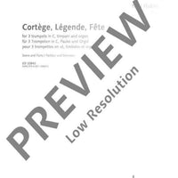 Cortège, Légende, Fête - Score and Parts