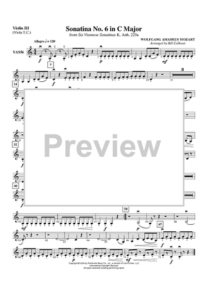 Sonatina No.6 In C Major - Violin 3/Viola
