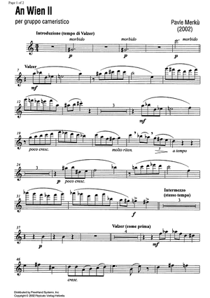 An Wien II - Alto Saxophone