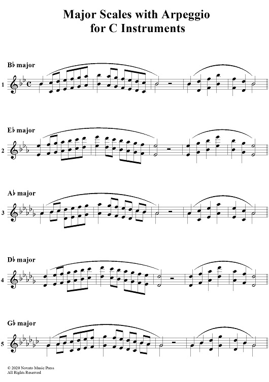 Major Scales with Arpeggio - C Instruments
