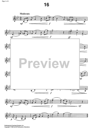Studies for clarinet, Vol. 2 No.16 - Clarinet