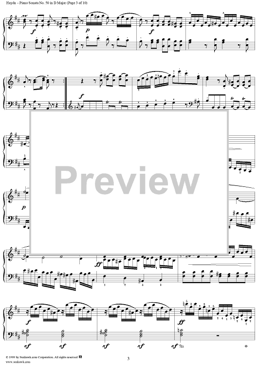 Piano Sonata no. 50 in D Major