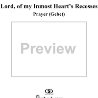 Lord, of my Inmost Heart's Recesses, Prayer (Gebet)