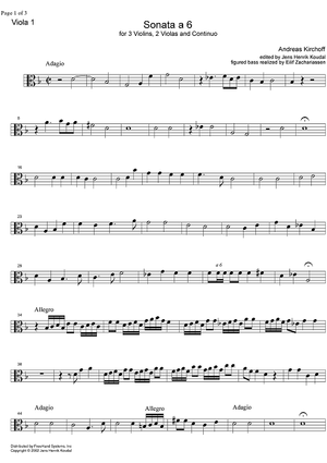 Sonata a 6 - Viola 1