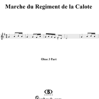 Marche du Regiment de la Calote - Oboe 3
