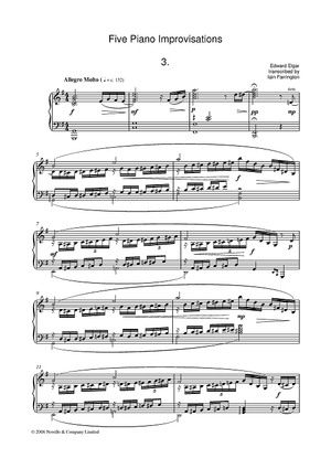 Five Piano Improvisations: 3. Allegro Molto