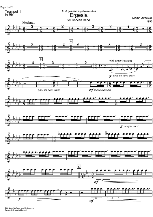 Ergesia - B-flat Trumpet 1