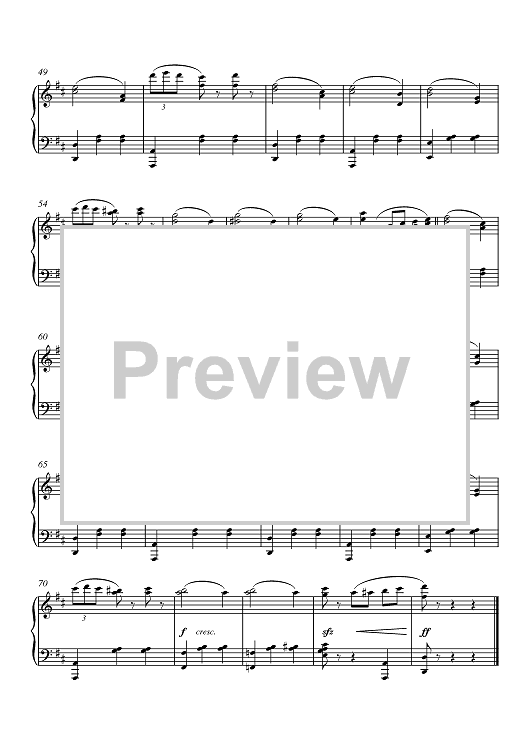 The Nutcracker. Waltz Of The Flowers" Sheet Music for Piano Sheet