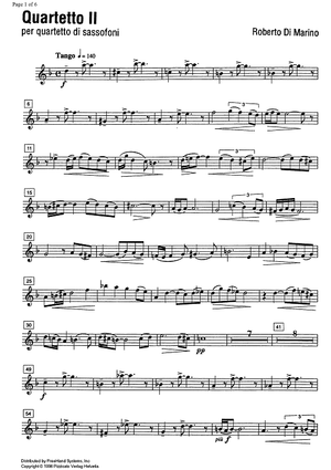 Quartetto II - B-flat Tenor Saxophone