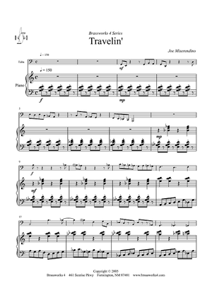 Travelin' - Piano Score