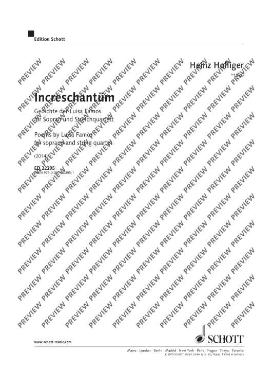 Increschantüm - Score and Parts