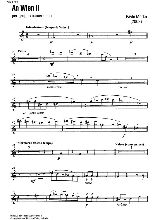 An Wien II - Flute