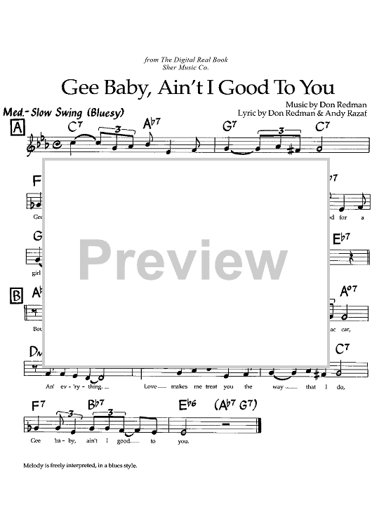 Gee Baby, Ain't I Good to You - C Instruments