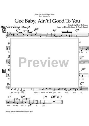 Gee Baby, Ain't I Good to You - C Instruments