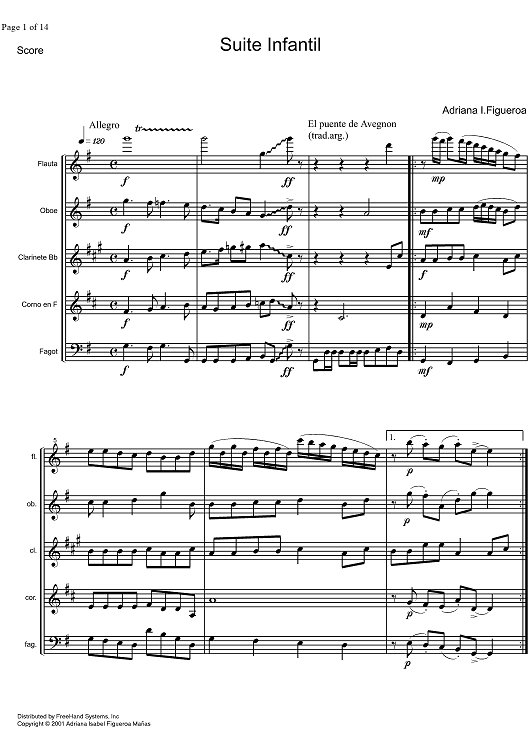 Suite Infantil - Score