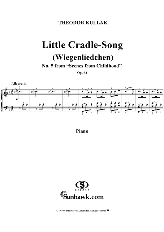 Little Cradle-song - No. 5 from "Scenes from Childhood" Op. 62