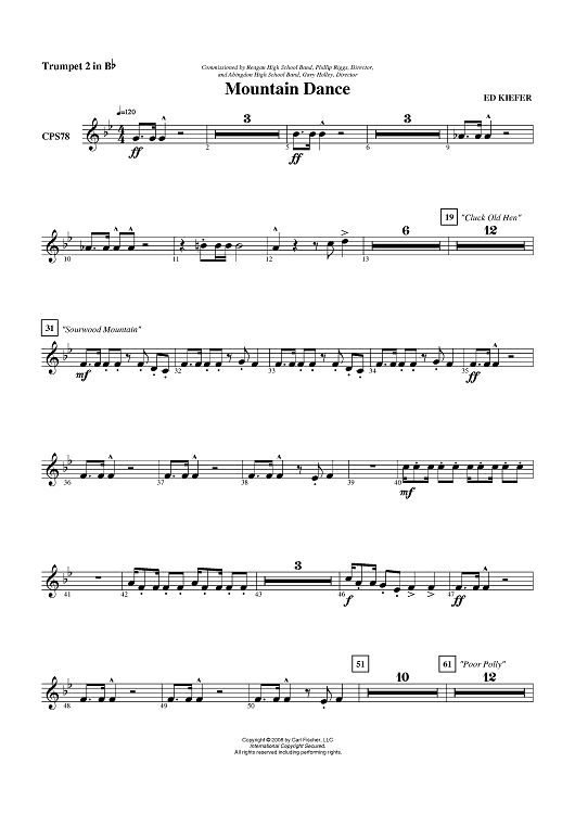 Mountain Dance - Trumpet 2 in B-flat