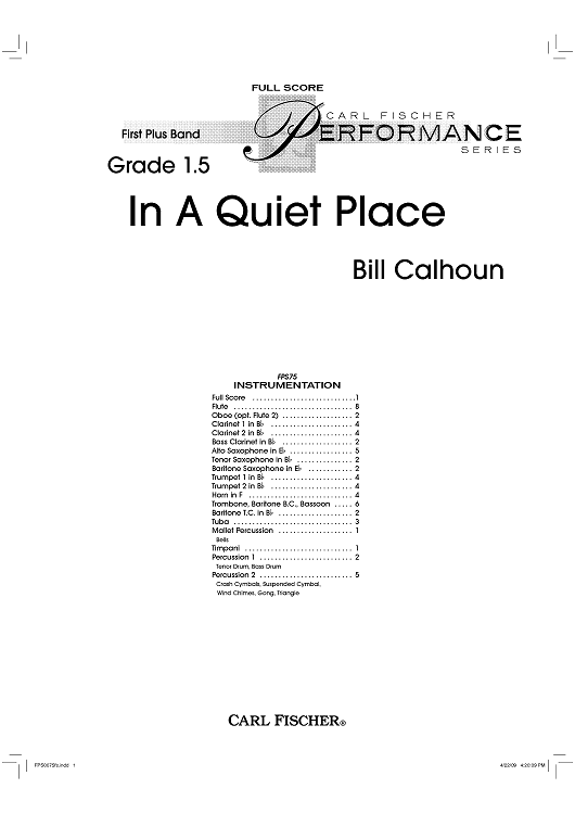 In A Quiet Place - Score